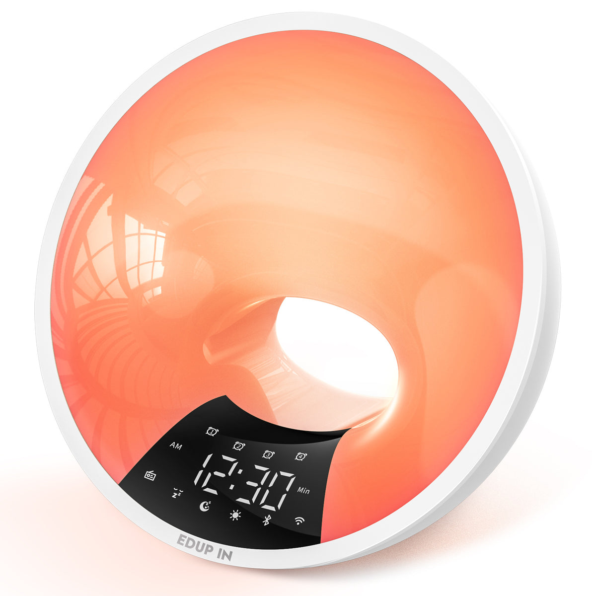 Smart App Alarm Clock with White Noise & Sunrise Lights